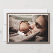 男の赤ちゃん数々のフォトニュートラルモノグラム 案内状 (裏面)