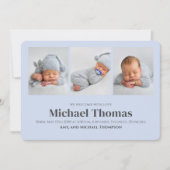 男の赤ちゃん数々の写真テンプレートブルースターズ (正面)