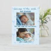 男の赤ちゃん新規到着 案内状 (スタンド正面)