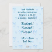 男の赤ちゃん新規到着 案内状 (裏面)