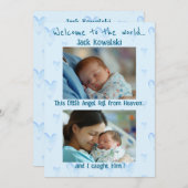 男の赤ちゃん新規到着 案内状 (正面/裏面)