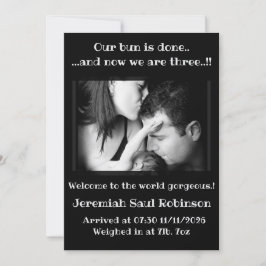 男の赤ちゃん新規到着 案内状