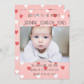 男の赤ちゃん新規到着 案内状 (正面/裏面)