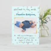 男の赤ちゃん新規到着 案内状 (スタンド正面)