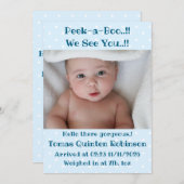 男の赤ちゃん新規到着 案内状 (正面/裏面)