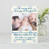 男の赤ちゃん新規到着 案内状 (スタンド正面)