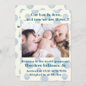 男の赤ちゃん新規到着 案内状 (正面/裏面)