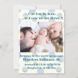 男の赤ちゃん新規到着 案内状