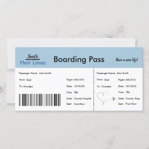 男の赤ちゃん旅行をテーマにした妊娠告知