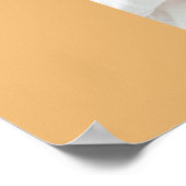 男の赤ちゃん月刊写真ポスター初年オレンジ ポスター (角)