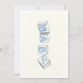 男の赤ちゃん服子供部屋ベビーシャワー招待 招待状 (裏面)