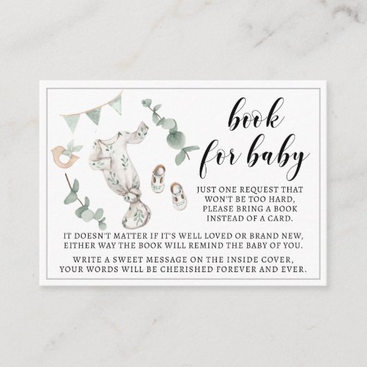 男の赤ちゃん服boho赤ちゃんシャワーエンクロージャカード エンクロージャーカード (正面)