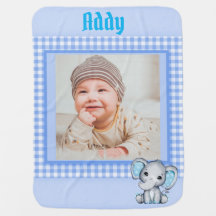 男の赤ちゃん毛布（写真付）