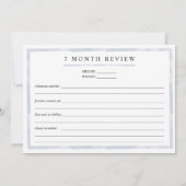 男の赤ちゃん水彩マイルストーンセブンヶ月オールドカード 招待状 (裏面)