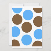 男の赤ちゃん水玉模様ベビーカーのベビシャワー招待状 招待状 (裏面)