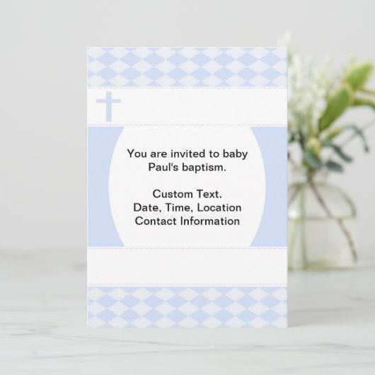 男の赤ちゃん洗礼 招待状 (スタンド正面)