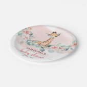 男の赤ちゃん熱帯ジャングルサファリ動物シャワー ペーパープレート (アングル)