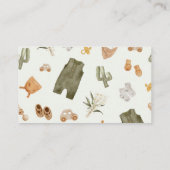 男の赤ちゃん物干しボホおむつラッフル エンクロージャーカード (裏面)