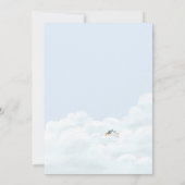 男の赤ちゃん特別配送ストークベイビーシャワー 招待状 (裏面)