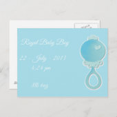 男の赤ちゃん王室のはがき ポストカード (正面/裏面)