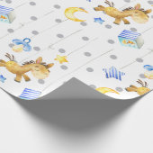 男の赤ちゃん玩具パターンベビーシャワーギフト子供部屋 ラッピングペーパー (角)