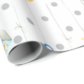 男の赤ちゃん玩具パターンベビーシャワーギフト子供部屋 ラッピングペーパー (ロールコーナー)