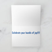 男の赤ちゃん生まれたばかりのカード カード (内部)