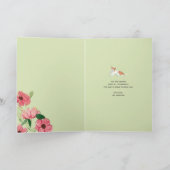 男の赤ちゃん生まれたばかりのガールガールアニマルおめでとうカード シーズンカード (内部)