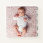 男の赤ちゃん生まれたばかりの写真の生誕発表青 ノートブック (裏面)