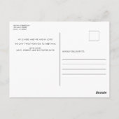 男の赤ちゃん生まれたばかりの写真の誕生発表Blue Pos ポストカード (裏面)