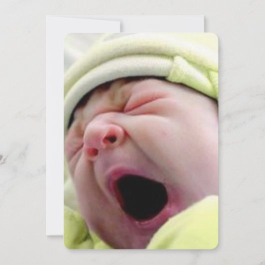 男の赤ちゃん生まれたばかりの発表に対する感謝メッセージ サンキューカード (正面)