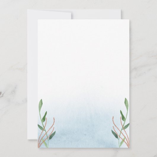 男の赤ちゃん用鯨ベビーシャワー招待状 招待状 (裏面)