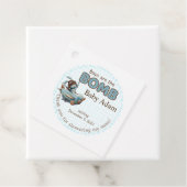 男の赤ちゃん男の子の爆弾シャワーメッセージカード、バニー フェイバータグ (インサイチュ)