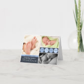 男の赤ちゃん発表カード 案内状 (正面)