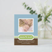 男の赤ちゃん発表テンプレートカスタマイズ-  案内ポストカード (スタンド正面)