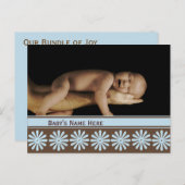 男の赤ちゃん発表 案内ポストカード (正面/裏面)