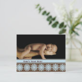 男の赤ちゃん発表 案内ポストカード (スタンド正面)