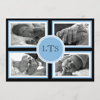 男の赤ちゃん発表 案内状