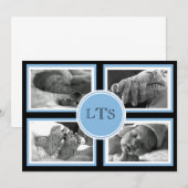 男の赤ちゃん発表 案内状 (正面/裏面)