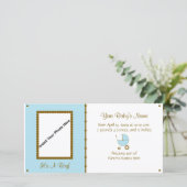 男の赤ちゃん発表 案内状 (スタンド正面)