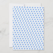 男の赤ちゃん移動式馬ベビーシャワー 招待状 (裏面)