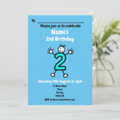 男の赤ちゃん第二誕生日パーティー 招待状 (スタンド正面)