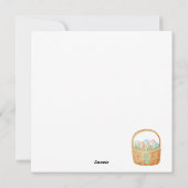 男の赤ちゃん第1イースターカード、第1イースターバニー シーズンカード (裏面)