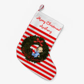 男の赤ちゃん第1クリスマス スモールクリスマスストッキング (正面 (吊り時))