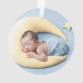 男の赤ちゃん第1回クリスマスアクリルオーナメント付き/写真 オーナメント (裏面)