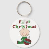 男の赤ちゃん第1回Tシャツとギフト キーホルダー (正面)