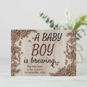 男の赤ちゃん素朴が妊娠を始めている 案内状 (スタンド正面)