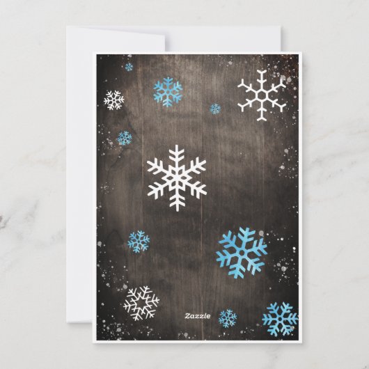 男の赤ちゃん素朴クリスマス シーズンカード (裏面)