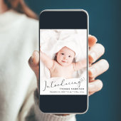 男の赤ちゃん紹介フォトコラージュ誕生 案内状