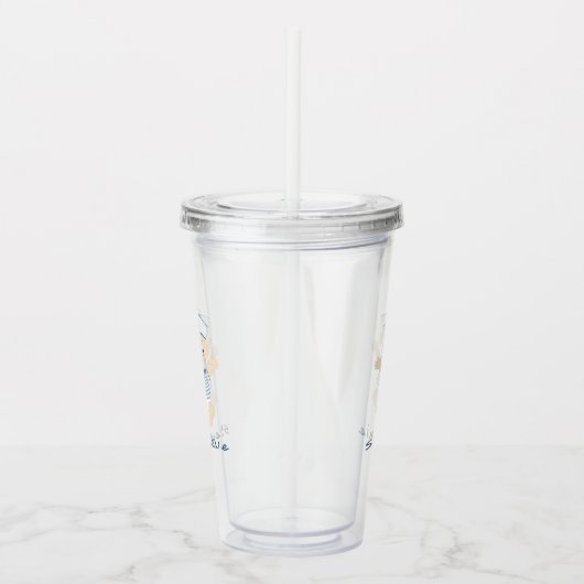 男の赤ちゃん航海のベビーシャワー アクリルタンブラー (右)